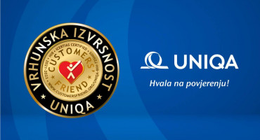 UNIQA Osiguranje BiH ponovo dobitnik zlatne medalje “CUSTOMERS’ FRIEND”