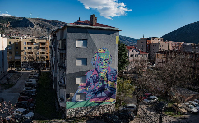 Mostar je dobio još jedan mural posvećen poznatom znanstveniku