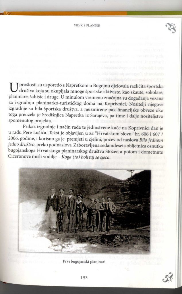 planinarsko društvo,planinari,Stožer 1935 Bugojno