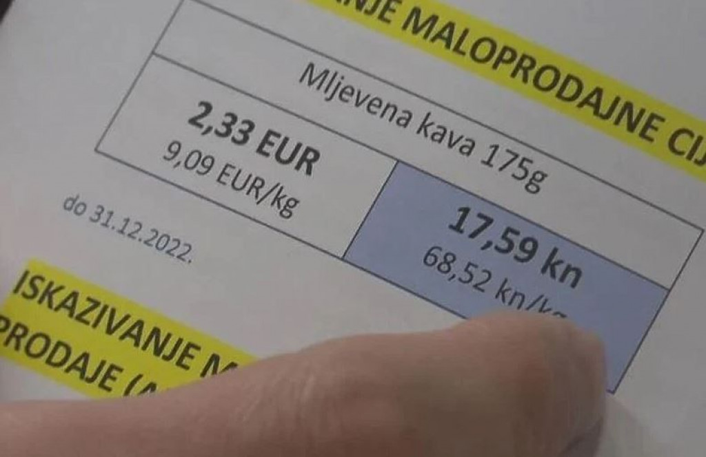 ODLAZI KUNA Šest mjeseci prije uvođenja eura na policama dvojne cijene