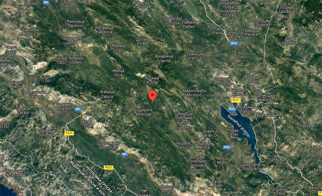 Zabilježen potres s epicentrom u istočnoj Hercegovini