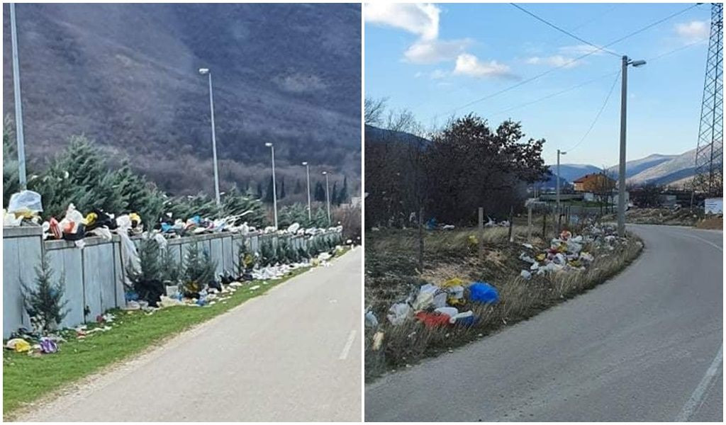 Bura raznosi smeće gradom, oko Uborka sve 'okićeno' vrećicama