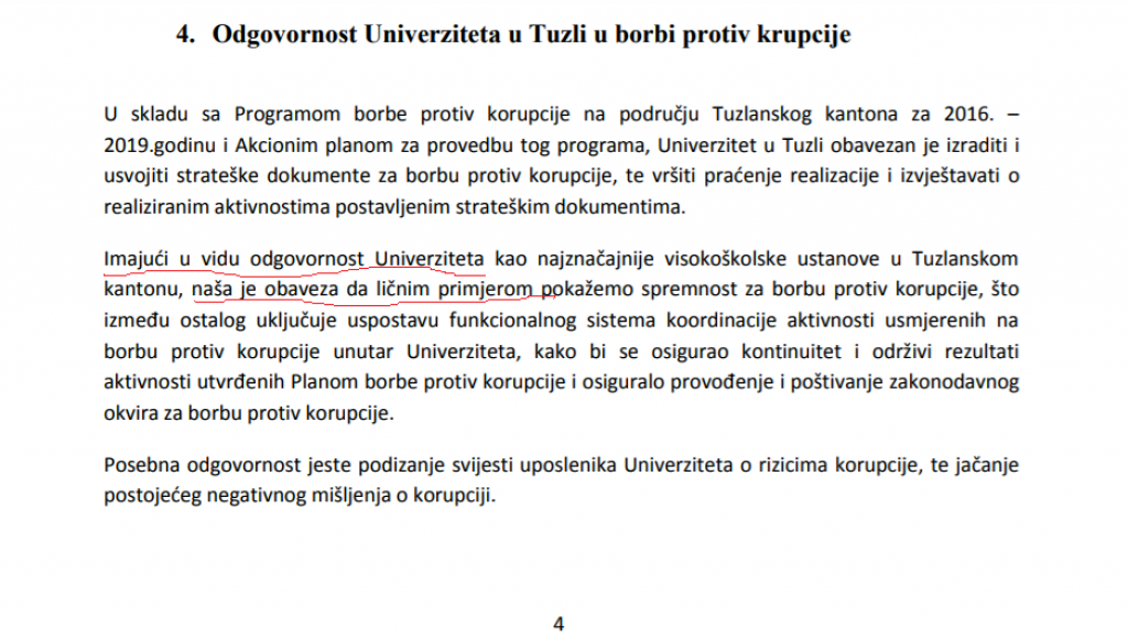 korupcija,Univerzitet u Tuzli,Nermina Hadžigrahić,rektorica