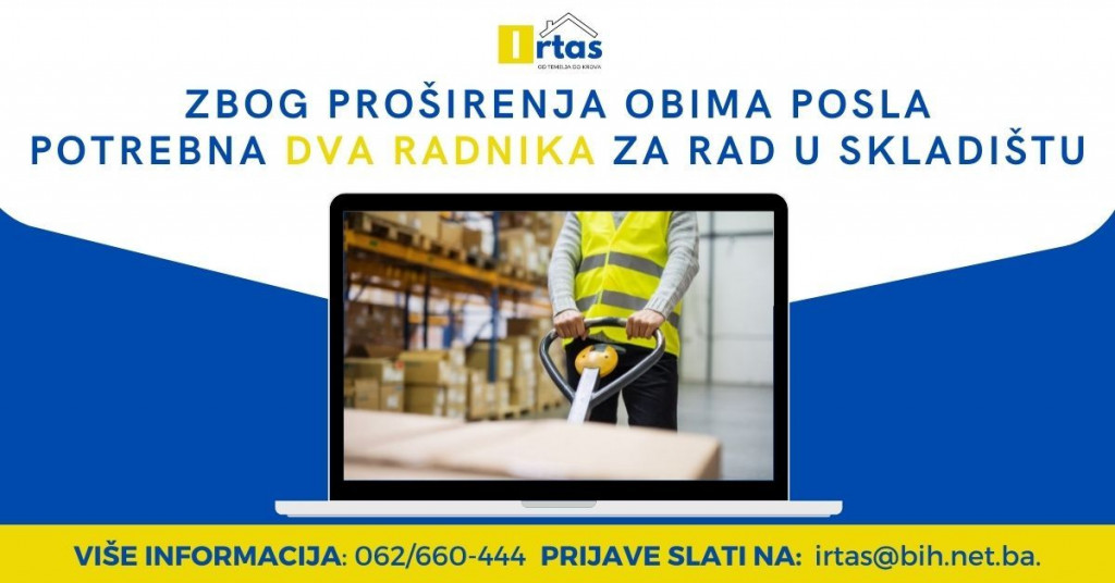 Irtas doo raspisuje natječaj za posao