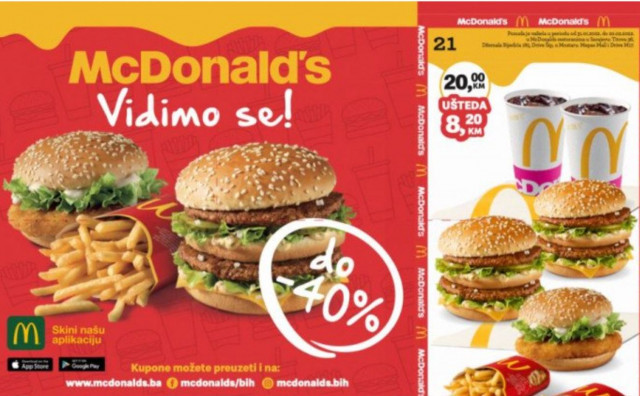 Omiljeni McDonald’s sendviči sa uštedama do 40%