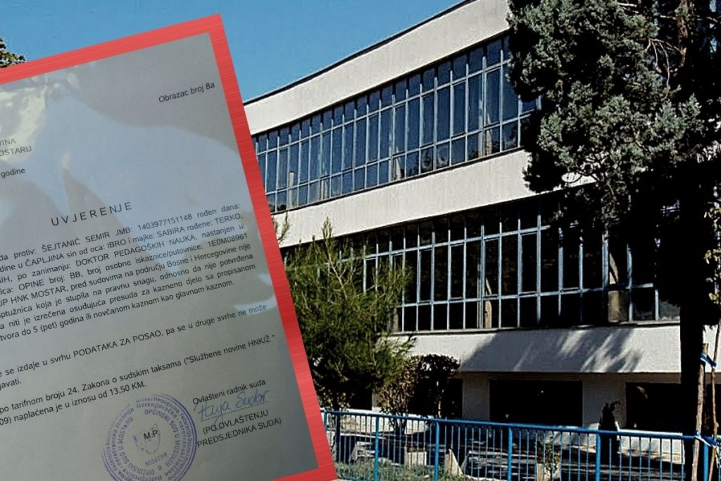 ZA RUBRIKU VJEROVALI ILI NE Pravomoćni osuđenik izvadio uvjerenje da je neosuđivan i nekažnjavan i ostaje ravnatelj škole