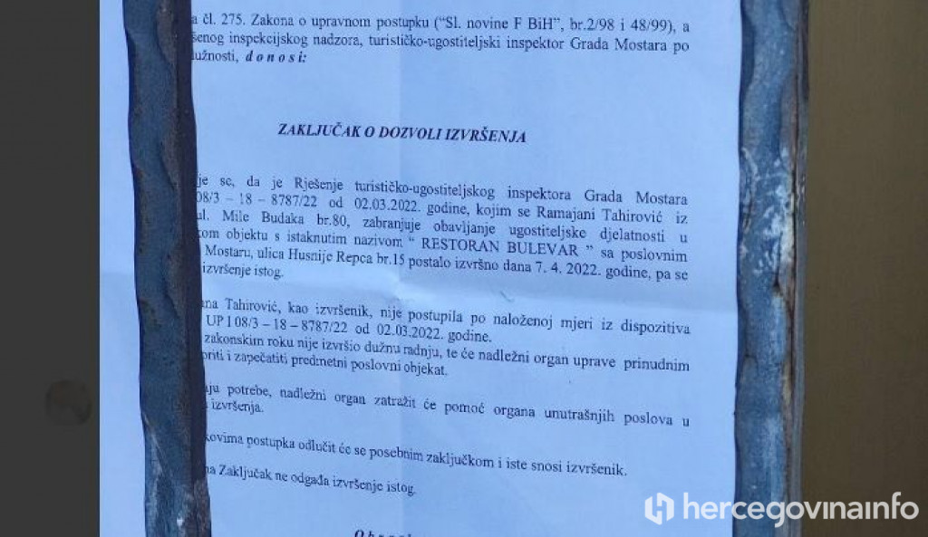 INSPEKCIJA ZATVORILA KAVANU NA BULEVARU Stanari zadovoljni