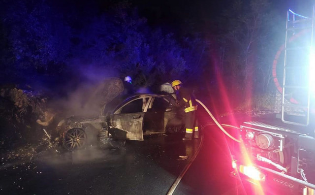 Požar auto Kvanj