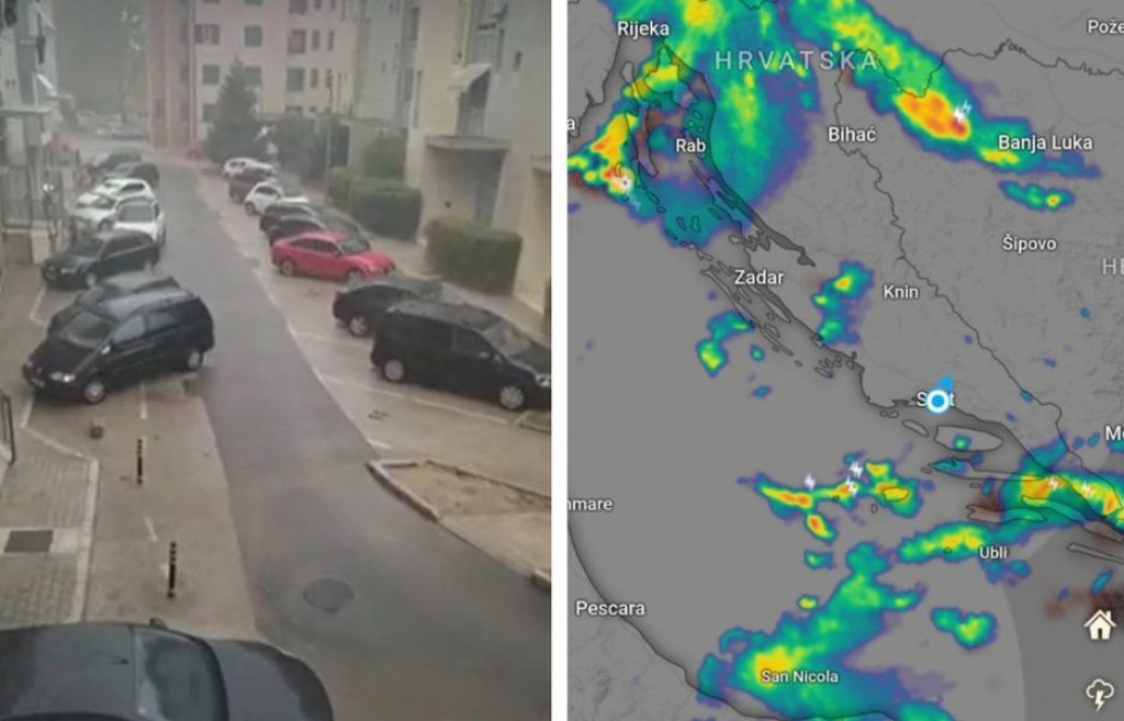 NEVRIJEME U SUSJEDSTVU Na jugu Dalmacije grmljavinsko nevrijeme i obilne padaline