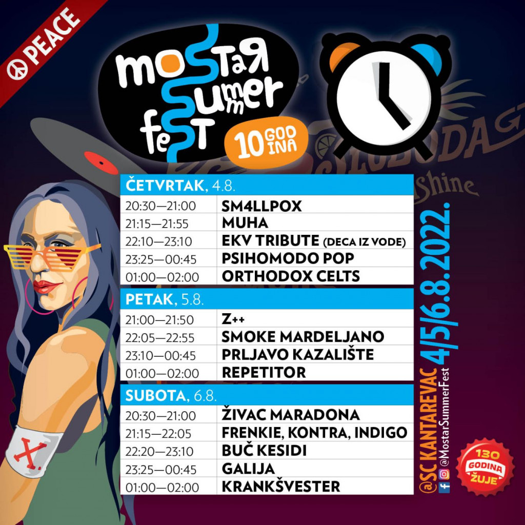 Objavljena satnica 10. Mostar Summer Festa, festivalske ulaznice dostupne još danas i sutra