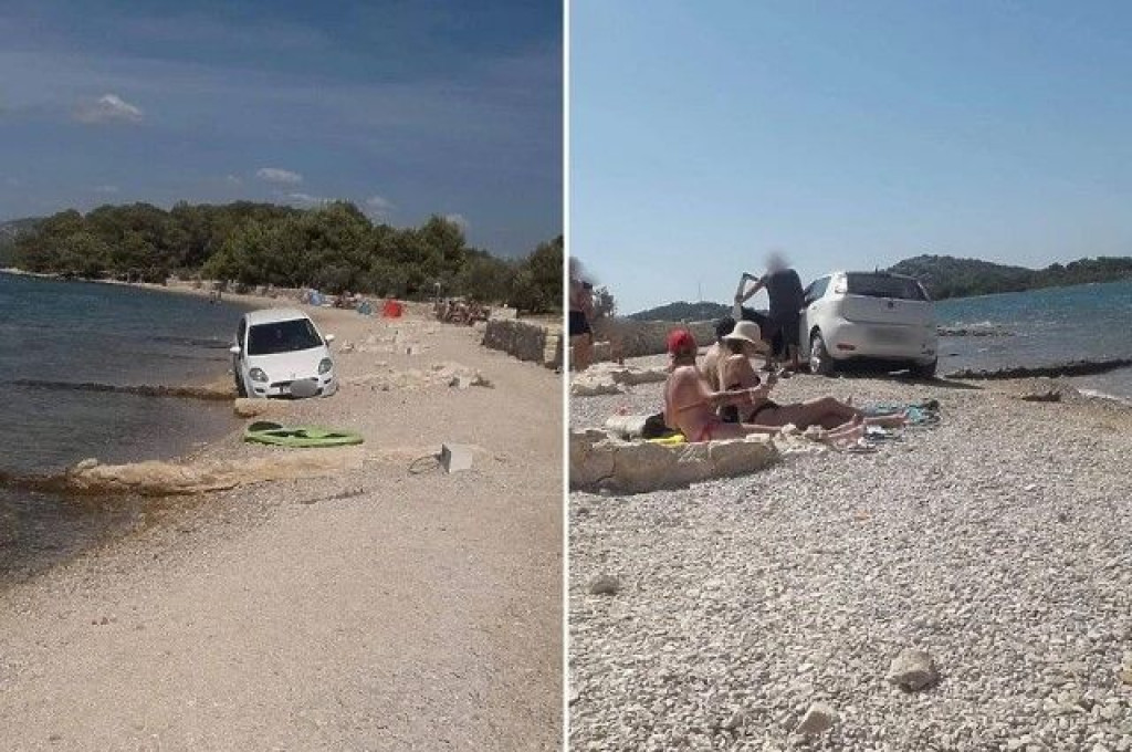 ELITNI TURIZAM Punta parkirao tik do mora, nije mario za komentare