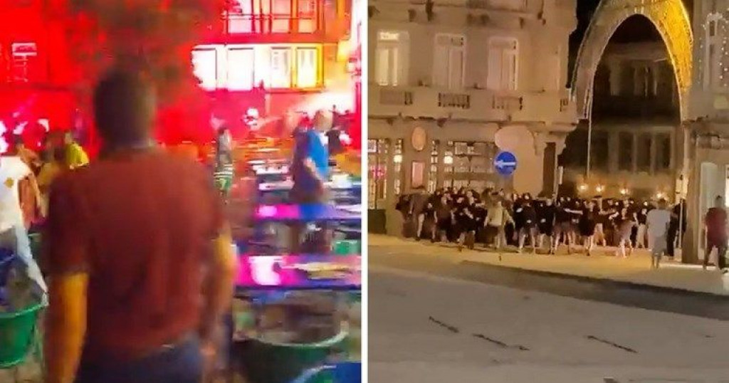 Torcida i navijači Benfice zajedno napali domaće navijače na sjeveru Portugala