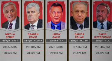 Ovo je pet najplaćenijih parlamentaraca u BiH