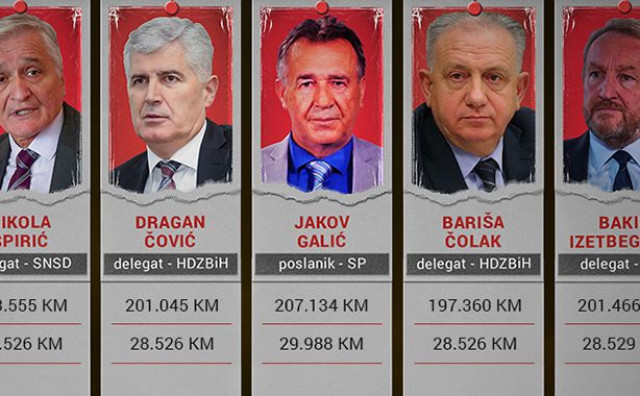 Ovo je pet najplaćenijih parlamentaraca u BiH