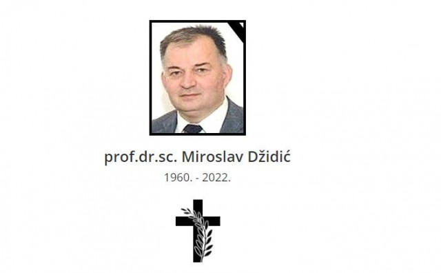 Preminuo je Miroslav Džidić, profesor s mostarskog Sveučilišta