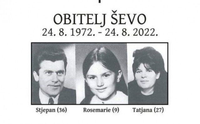 POLA STOLJEĆA OD UBOJSTVA OBITELJI ŠEVO Zločinačka jugoslovenska služba likvidirala je roditelje i djevojčicu od 9 godina
