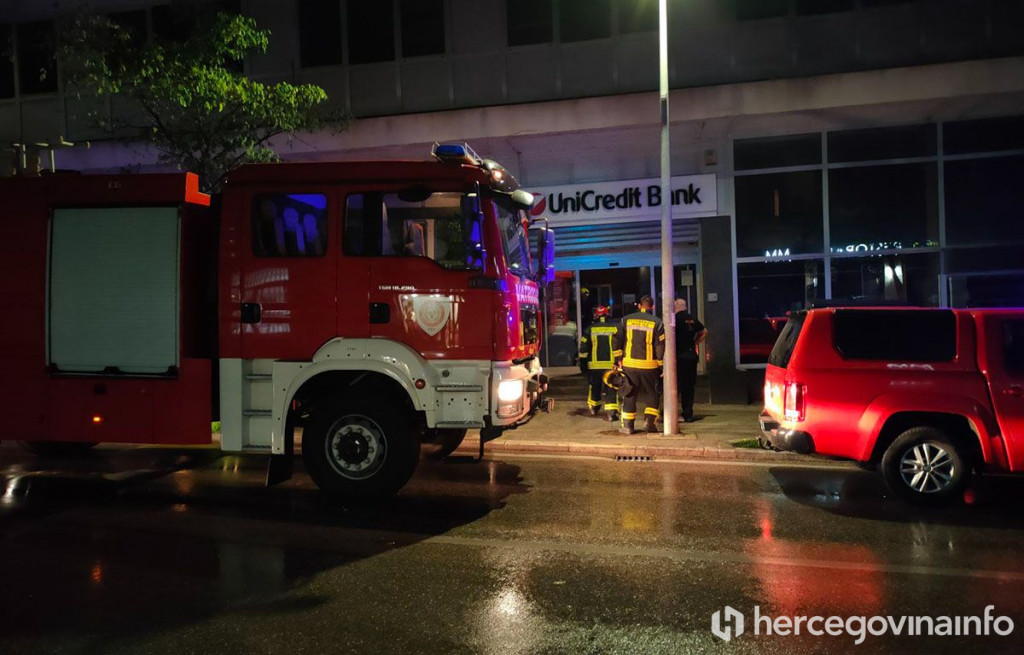 MOSTAR Zadimilo u banci, vatrogasci spriječili havariju