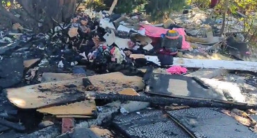 Evo što je ostalo od barake koju su ljudi koristili za stanovanje