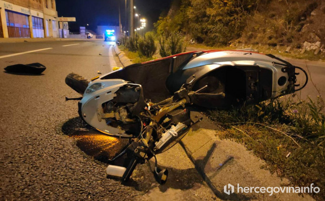 PROZOR - RAMA Maloljetnici na motociklu doživjeli prometnu nesreću, suvozač teže ozlijeđen