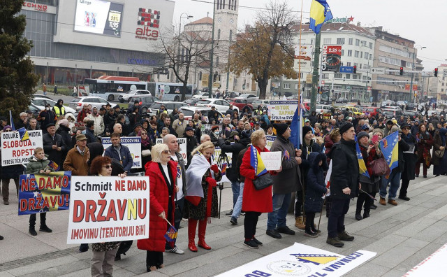 Prosvjed u Sarajevo ne damo BiH