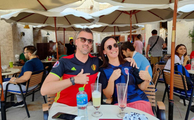 NAVIJAČI U DOHI Martina iz Posušja i njezin muž Belgijanac stigli u Katar, evo što su kazali uoči okršaja Hrvatske s Belgijom