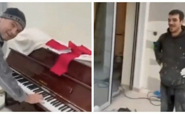 Građevinski radnici iz BiH ugledali klavir dok su renovirali stan, jedan je zasvirao, a drugi ga zapratili pjesmom