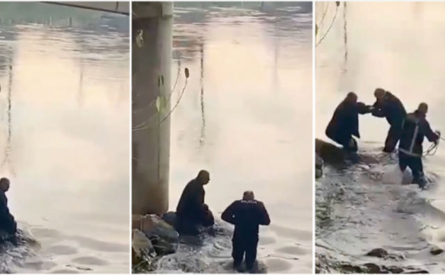 Muškarac završio u hladnoj rijeci, a policajac 'Švabo' bez razmišljanja je uletio i spasio život sugrađaninu