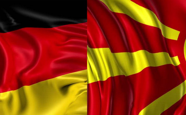 Zastave Njemačke i Makedonije