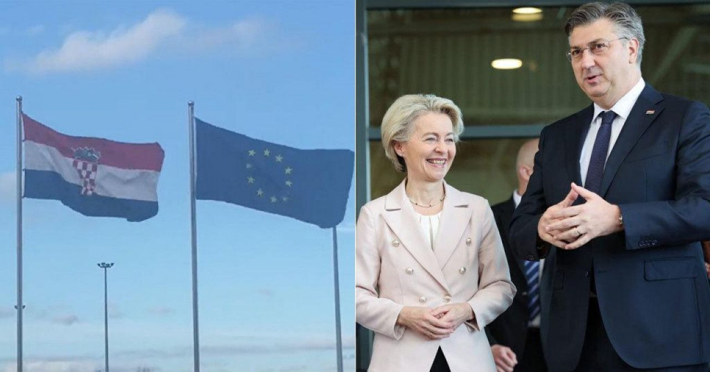 VESELJE NA BREGANI Plenković dočekao Ursulu von der Leyen, kolona limuzina zaustavila se na graničnom prijelazu
