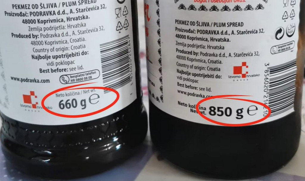 Dobar dio proizvoda drastično je skuplji, a gramaža i pakiranja sve manja. Tu su Cedevita, džemovi, čokolade, sredstva za čišćenje...