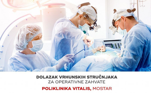 Poliklinika Vitalis objavila dolazak vrhunskih stručnjaka za operativne zahtjeve