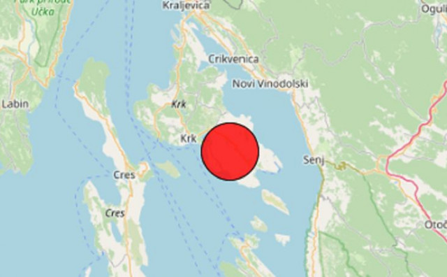 OSJETIO SE ŠIROM HRVATSKE Potres jačine 4,8 po Richteru pogodio otok Krk