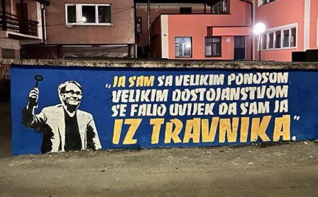 U Travniku osvanuo mural Ćiri Blaževiću, uz njegovu sliku oslikana i poznata izjava
