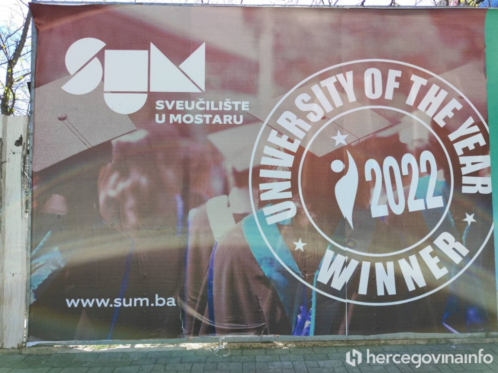 STUDENTI ČASTE Sveučilište se kupljenim certifikatima sad hvali i plakatima diljem Hercegovine