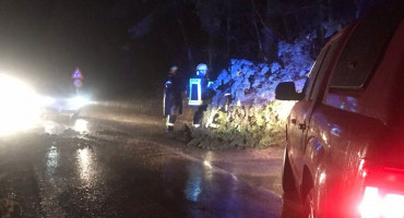 Nevrijeme i u Hercegovini, palo stablo na cesti Mostar - Čitluk