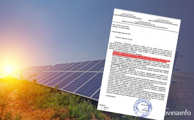 'INVESTICIJA' OD 300 MILIJUNA MARAKA Energo Sunce i Lena nemaju potrebne dozvole za solare kraj Mostara