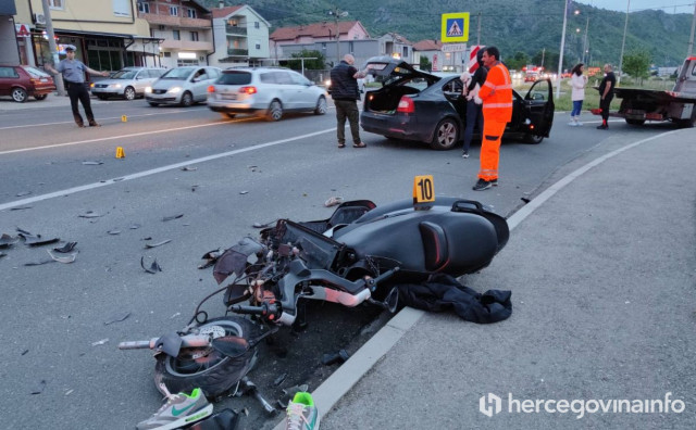 Motociklist teško ozlijeđen na ulazu u Mostar