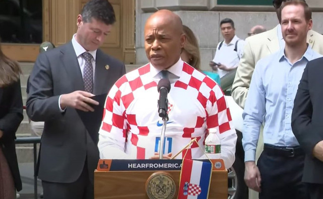 Gradonačelnik New Yorka u hrvatskom dresu držao govor