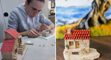 art lapis,Nikolina Miličević,Ljubuški,kamene kuće,suvenir