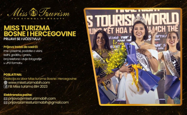 Otvorene prijave: Traži se Miss turizma BiH 2023!