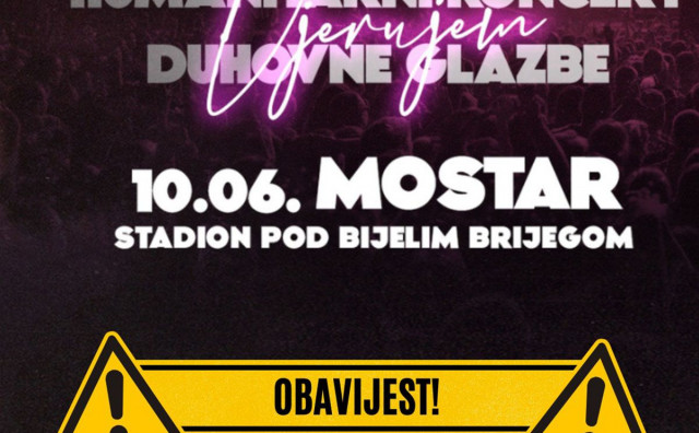 Obavijest koncert udruge Otac