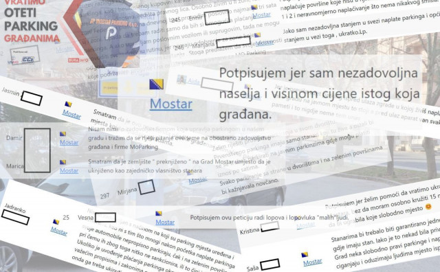 Vratimo oteti parking građanima: Stotine stanovnika Mostara potpisalo peticiju i ostavilo svoje komentare