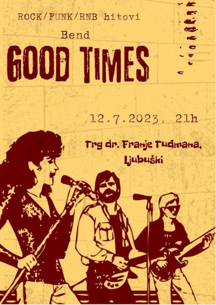 Ljubuški,koncert,Good Times bend,Trg dr. Franje Tuđmana