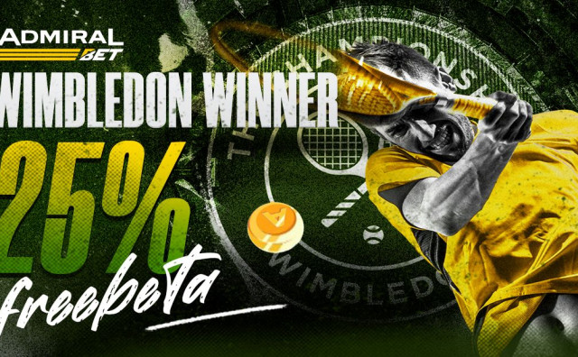 AdmiralBet: Zagarantiran Wimbledon Winner – 25% Freebeta za svaki odigrani tiket!