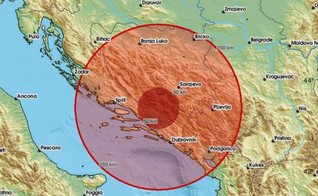 MAGNITUDE 4,3 Snažan potres zatresao Hercegovinu