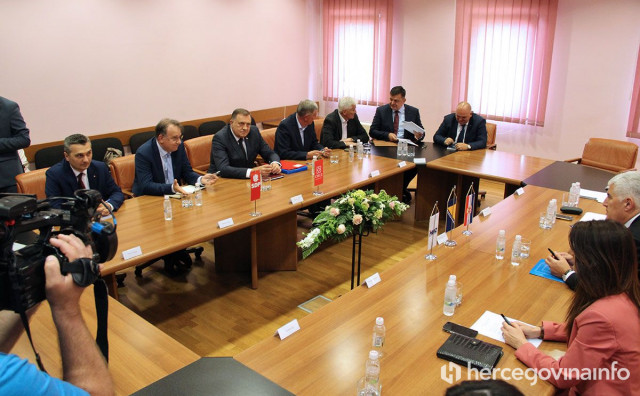 Sastanak Dragan Čović, Nermin Nikšić i Milorad Dodik