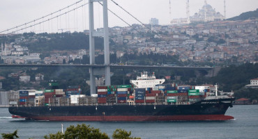 VAŽNA PLOVIDBA Brod 'Jospeh Schulte' od početka ruske agresije stajao je u Odesi, upravo prolazi kroz Bospor