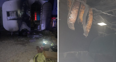 U požaru u Lacinoj ulici izgorjela kamp kućica