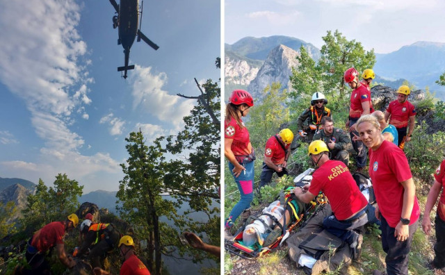 GSS SPASIO UNESREĆENE STRANCE Helikopter došao po ozlijeđenu osobu i prevezao je u bolnicu