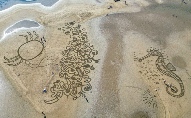 Slike u pijesku nastale na ušću Neretve postale su svjetska atrakcija